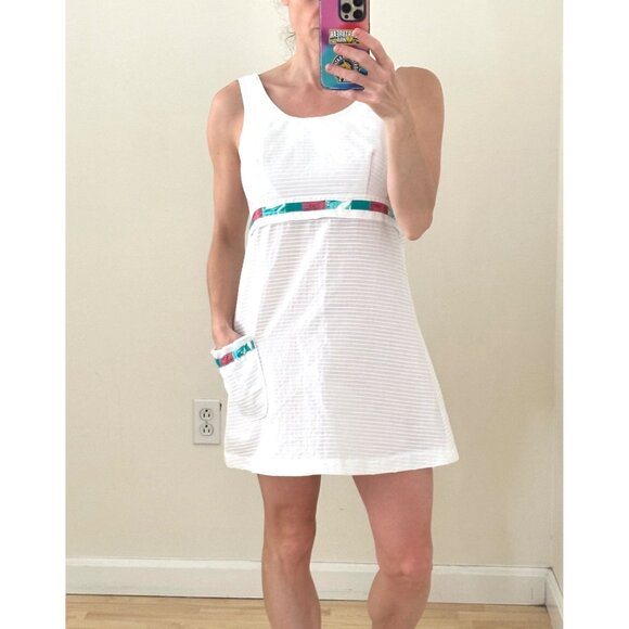 Vintage 70s Handmade Tennis Sundress Tenniscore Meets Retro Chic - Picture 3 of 10